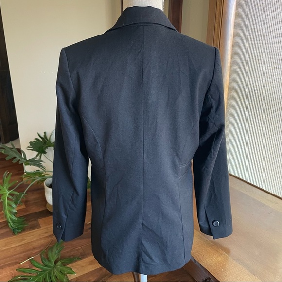 Pendleton Classic Black Wool Blazer Neutral Minimalist Office size 8 - Picture 3 of 13